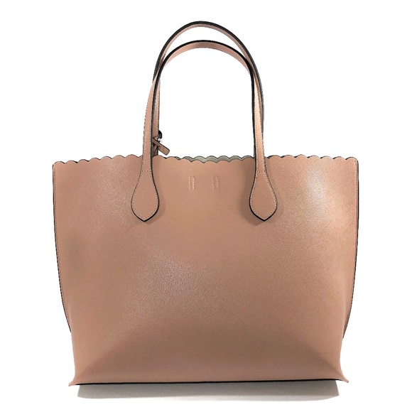 H&M Bags Womens Hm Tan Shopper Tote Bag With Clutch Poshmark